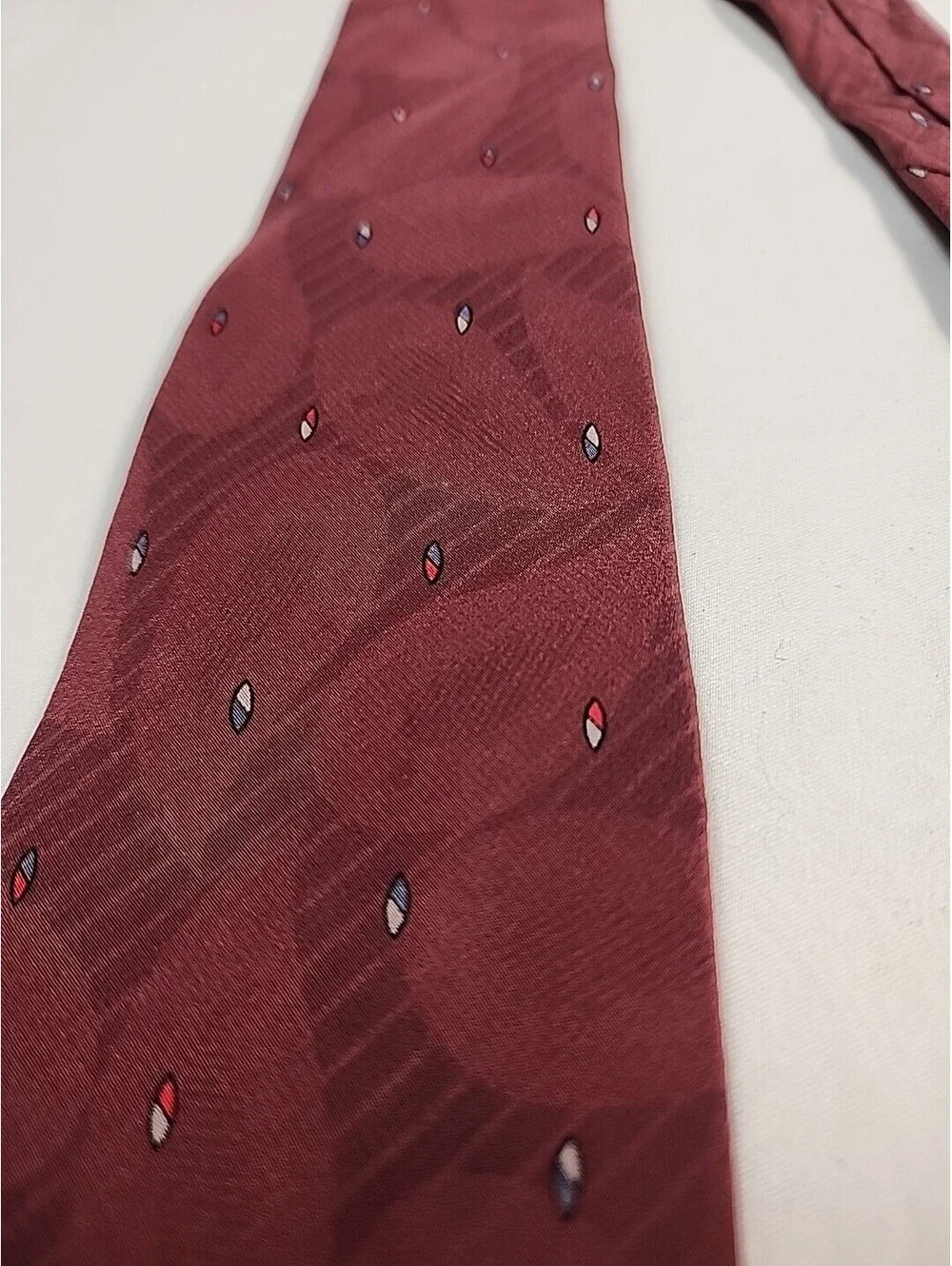Burgandy 100% Silk Tie Made In Italy 57inch